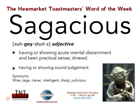 sagacious dan word  : Senin